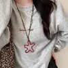 Novo Colar Pena Bronze Zen Chinês Feminino Estilo Étnico Boêmio Camada Dupla Corrente Longa para Suéter Acessórios