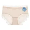 Novedad de verano, bragas de encaje tipo triángulo de seda helada de secado rápido para mujer con forro de algodón puro, pantalones tipo piel de hielo, cómodos y amigables con la piel