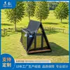 Venta directa del fabricante para el diseño y construcción de casas triangulares de madera con estructura de acero para atracciones turísticas y resorts