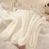 Calcetines de Peluche Gruesos Cálidos Versátiles Ojos Pequeños Caídos de Piel de Visón para Otoño e Invierno de Media Pantorrilla y Corta