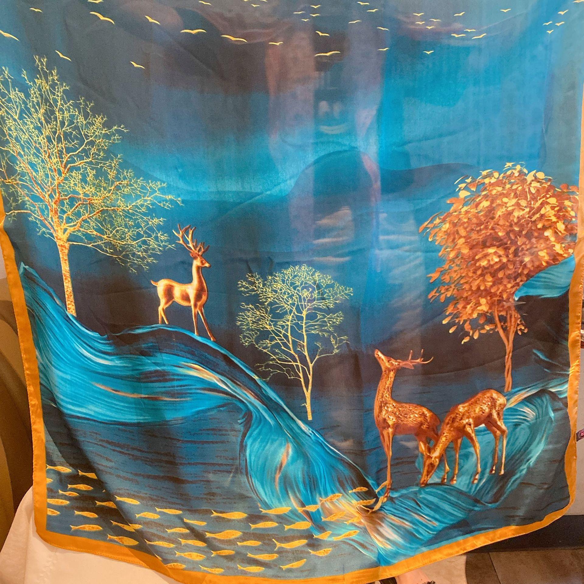 咖边蓝底金鹿 (3)