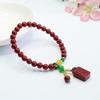 Pulsera de Cinabrio de Guan Yu Pulsera de Arena Púrpura y Dorada Joyería de Año de Nacimiento Fábrica Venta al por Mayor Transmisión en Vivo Dropshipping S2102707
