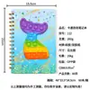 Silicona burbuja pop bobina descompresión silicona dinosaurio unicornio silicona cuaderno roedor cuaderno A5