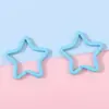 Macaron de Hierro Pintura en Spray Colorida Estrella de Cinco Puntas Llavero Accesorios para Joyería DIY Colgantes para Bolsos Hechos a Mano