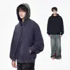 Cárdigan de Patchwork a Cuadros Falso de Dos Piezas para Hombre Sudadera con Capucha Nueva de Primavera Chaqueta Corta Holgada Venta al por Mayor Transfronteriza Entrega Rápida