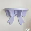 Decoração de quarto feminino, prateleira de parede, sem necessidade de furar, rosa, estilo japonês, suave e fofo, com design de laço