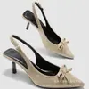 Exquisitos zapatos de tacón alto color nude estilo francés para mujer, nuevo modelo de verano, tacón de aguja, punta fina, sandalias de tira trasera, nuevas sandalias de punta cerrada en color albaricoque