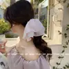 Saia de fio pêndulo ~ anel de cabelo de tripas grossas branco super fada feminino francês de alta qualidade acessório de cabelo versátil corda de cabelo grande para cabelo