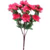 Azaleia Simulada 6 galhos Azaleia vermelha flores artificiais atacado flores grandes de seda paisagismo de engenharia shopping center com flores decoração de sala de estar