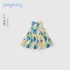 Vestido de Verão Jerry Baby para Crianças Maiores Vestido de Bebê Puro Algodão Vestido Regata para Meninas Vestido Infantil Estampado para Crianças de 8 Anos
