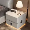 Mesita de noche Inteligente Personalizable Lujo Accesible Gama Alta 2025 Nueva Mesita de Noche para Dormitorio Pequeña Simple Moderna con Cerradura
