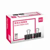 Clips de Papel Deli Negros de Cola Larga, Clips de Acero Inoxidable tipo Cola de Golondrina, Clips Pequeños para Documentos, Clips Metálicos Pequeños tipo Mariposa