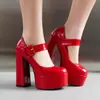 Nuevos Zapatos de Mujer Primavera y Otoño 2026, Tacón Grueso Estilo Británico Retro, Tacones Altos, Tallas 40-43, Zapatos Mary Jane para Mujer