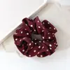 Goma para el pelo Retro de Cuatro Capas de Lunares Estilo Coreano, Suave y Versátil, Accesorio para el Cabello Festivo de Año Nuevo Rojo, Diseño Simple