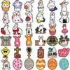 Nova Decoração Plana de Ovo de Páscoa Lembrança Acessórios DIY Coelho de Desenho Animado Patch de Borracha Macia PVC
