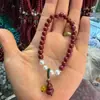 Pulsera de Cinabrio Natural de Alto Contenido Cinabrio Zijin Versátil Calabaza Valiente Diseño de Nicho Mejor Amiga Regalo Pulsera para Mujer