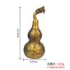 Adornos de Calabaza Fénix Doble de Latón Juega Perla Dragón y Fénix Chengxiang Calabaza de Cobre Relieve Tesoro de la Suerte Artesanías Adornos de Regalo