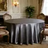 Toalha de Mesa Hotel Restaurante Banquete Mesa Redonda Grande Toalha de Mesa Redonda Cor Sólida Cetim Toalha de Mesa de Evento de Luxo Tecido