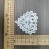 Adesivos de Tecido Bordados de Flor Oval Branca, Acessórios Decorativos DIY para Sapatos e Meias de Crianças, Adesivos de Patches Decorativos para Roupas Feitos à Mão