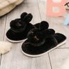 Novas Pantufas de Pelúcia Infantis Outono e Inverno Fofas Desenho Animado Coelho Pantufas de Algodão Bebê Interior Quentes Pantufas de Algodão para Cabelo