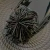 Acessórios de Flor de Sapato de Cristal Resistentes Estilo Coreano com Lantejoulas Bordadas, Franjas de Cristal Exquisite de Estilo Leve de Luxo