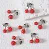 Lindo Colgante de Aleación Roja Serie Fruta Cereza Material para Joyería de Collar Pulsera Hecha a Mano DIY