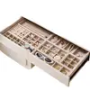Bandeja de Joyería de Cajón de Escritorio de Alta Calidad con Compartimentos y Diseño de Terciopelo Caja de Almacenamiento DIY Caja para Accesorios de Joyería