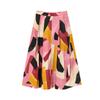 Exportación Transfronteriza Ropa de Mujer 2025 Verano Estilo Europeo y Americano Estampado Suelto Casual Falda Midi A-Line para Mujer K41441