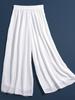 Pantalones de pierna ancha de danza clásica ropa de actuación para mujer pantalones elegantes de hilo ropa de práctica de danza moderna Pantalones de danza de invierno para mujer pantalones blancos holgados