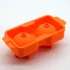 La Bandeja de Hielo de Silicona de Grado Alimenticio Más Vendida de Amazon Molde para Bolas de Hielo de 2 Agujeros Bandeja de Hielo de Bola de Silicona de 2 Secciones Molde para Bolas de Hielo de 2 Secciones