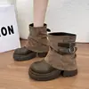 Botas Melard Martin de tacón grueso, estilo retro, para mujer, colección otoño 2026, que aumentan la altura, botines, botas de caña alta, botas de montar
