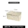 Caja de Almacenamiento, Caja de Almacenamiento Estilo Japonés, Cesta de Almacenamiento para Escritorio, Caja de Regalo con Tapa, Cesta de Regalo Tejida de Bambú, Cesta de Ratán
