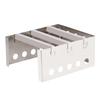 Estufa de leña para exteriores, estufa portátil para acampar, estufa de picnic, estufa de cartón, estufa de acero inoxidable, estufa rectangular WS015
