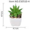 Planta Suculenta Simulada Vaso de Plástico Bonsai Mini Pequeno Quadrado Planta em Vaso Es0510 Alta Simulação Planta Verde