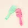 Peine para el Cuidado del Cabello Macaron Transfronterizo Nuevo Peine de Costilla Húmedo y Seco Peine Hueco Masajeador Esponjoso Huiyun
