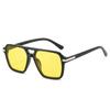 Verão europeu e americano Novo Óculos de sol transfronteiriços Box Double Beam Óculos de sol masculinos e femininos da moda para todos os jogos Óculos de sol pretos