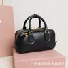 Versión Chip Cuero Original Miu Bolso de Bolos Nuevo, Bolso de Mano de Cuero Genuino Arrugado de Piel de Oveja, Bolso Cruzado para Mujer, Sensación de Alta Gama