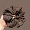 Goma para el pelo con estampado estilo Academia Melard para mujer, scrunchie de satén con malla de estampado de leopardo vintage, banda elástica de alta elasticidad y duradera