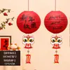 Lanternas de Papel Decorativas de Ano Novo e Festival da Primavera, Cordões Criativos com Sino Pendurado, para Véspera de Ano Novo, Sala de Estar, Cenário de Shopping Center, Montagem de Atmosfera, Decorações Penduradas