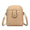 2026 Nuevo Bolso Pequeño de Moda Sencilla con Cuadros de Diamantes para Mujer Bolso para Teléfono Versátil de Gama Alta Bolso de Hombro Único Cruzado