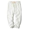 Atacado Novo Transfronteiriço Verão Masculino Algodão e Linho Calças Casuais Plus Size Calças Cropped Juventude Reto Linho Calças Hallam Masculino
