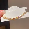 Pulseira de Zircônia Quadrada com Fecho de Gota d'Água de Luxo Leve, Pulseira Retrô de Alto Padrão de Nicho, Joia de Mão Exquisita da Moda e Personalizada para Mulheres