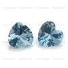Forma de Corazón 106 # Espinela Azul Cara de Anillo de Piedra Suelta, Espinela Sintética Zafiro No. 106, Joya Sintética Resistente a Altas Temperaturas al por Mayor.