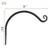 Cesta de Flores de Jardín de 8 Pulgadas Cesta Colgante Decoración Floral Exterior Interior Soporte para Colgar en la Pared Cadena Cesta para Cultivo Gancho