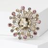 Estilo europeu e americano simples requintado popular liga strass broche girassol jóias populares colorido corpete pin