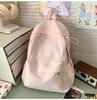 Mochila Nueva Estilo Japonés Ins de Aspecto de Alta Calidad Fresca y Dulce de Color Caramelo con Lazo para Estudiantes de Secundaria y Preparatoria Mochila Ligera