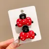 Pinza para el pelo pequeña con lazo de lunares rojos para niñas, Pasador de princesa para niños, Lindo accesorio para el pelo de bebé, Nuevo modelo 2026