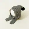 Chapéu Infantil Qiunan Outono e Inverno Nova Moda Chapéu de Elfo Listrado Chapéu de Tricô Quente à Prova de Vento Chapéu de Proteção para Orelhas de Bebê