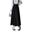 Falda de Punto Negra para Mujer, Nueva Moda Otoño 2025, Falda Larga Casual que Cubre la Cadera, Falda de Invierno Gruesa de Cintura Alta en Línea A