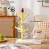 Portavasos con forma de insecto amarillo, para colgar y organizar tazas, vasos de cristal, tazas de café y tazas; portavasos invertido con forma de árbol